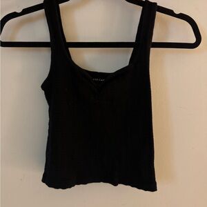 American Eagle Outfitters Black Ribbed Tank Top